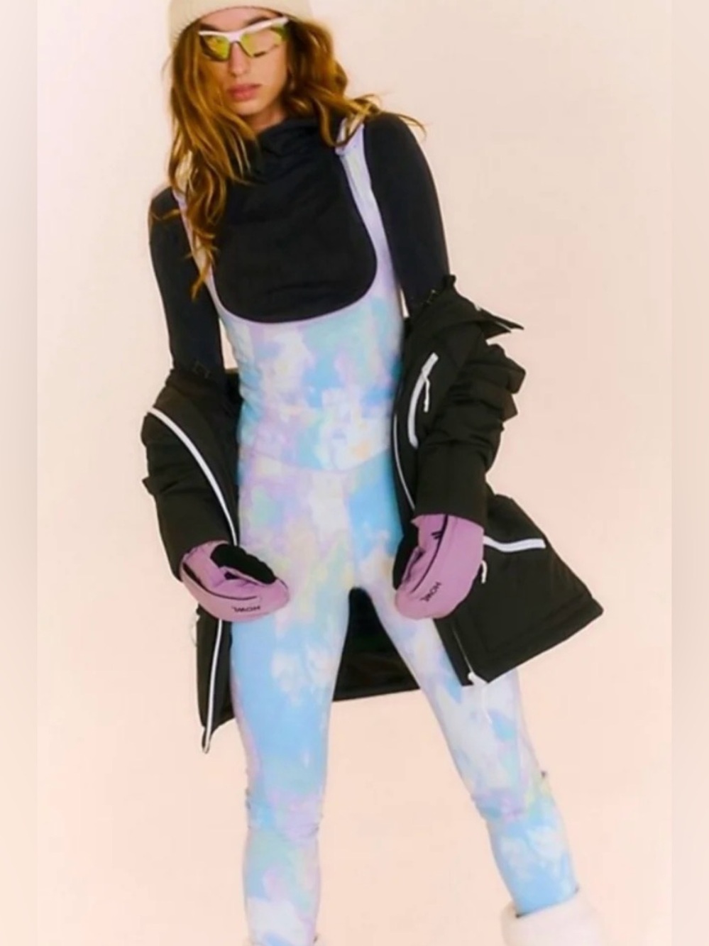 Free people movement You Know it Base onesie jumpsuit in blue tie-dye NWT